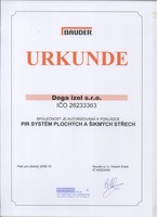 Certifikát Bauder