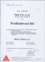 Proškolovací list - SIKA